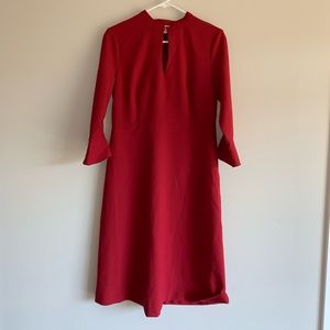 Red midi dress from Prolouge